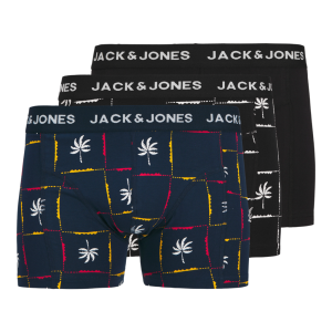 Jack & Jones Boxershorts JACPALM Trunks 3-pack Black / Navy Blazer