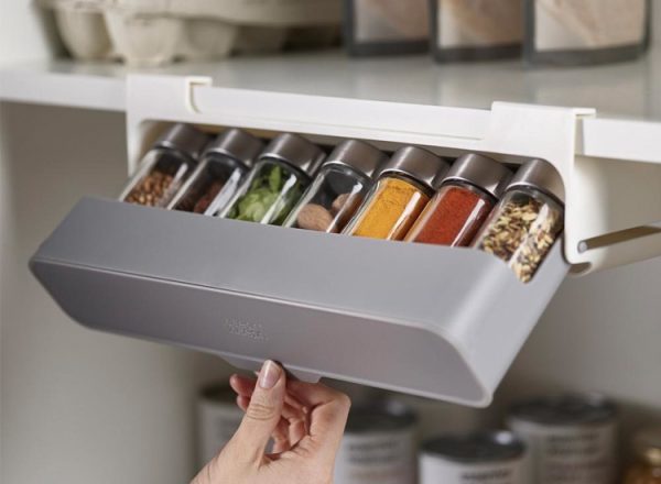 Joseph Joseph CupboardStore Kruidenrek - Keukenkast Organiser - Polypropyleen - Grijs