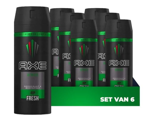 6x150ml AXE Deospray Africa Fresh