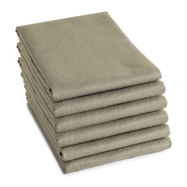 DDDDD Theedoek Logo Taupe - 6 stuks