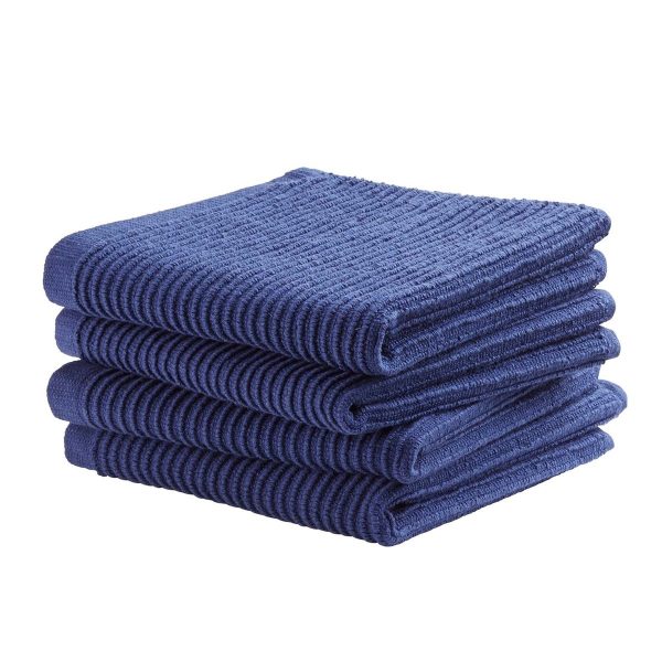 DDDDD Vaatdoek Basic Katoen Blauw - 4 stuks