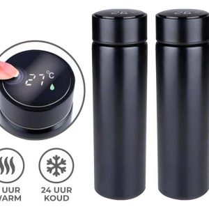 Digitale Thermosfles Zwart