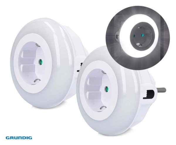 2-Pack Grundig Plugin LED Nachtlampen