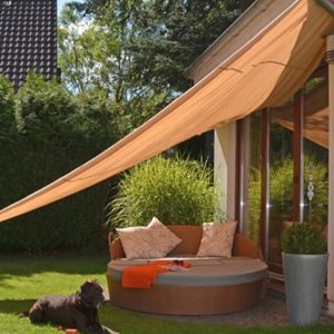 Schaduwdoek 5 x 5 x 5 Meter - Met ophangringen in de hoeken - Driehoek
