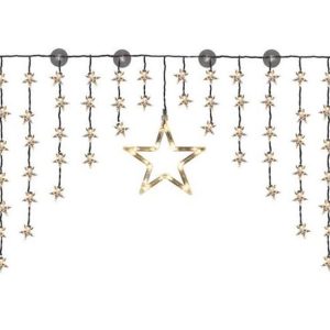 Kerststerrengordijn - 90 LED's - Inclusief Grote Ster