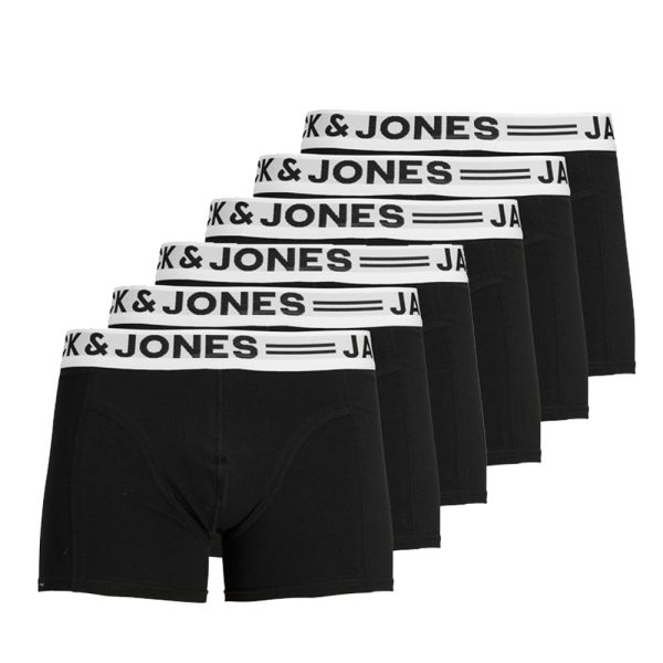 Jack & Jones Boxershorts SENSE Trunks 6-pack Zwart-S