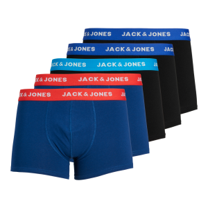 Jack & Jones Boxershorts JACLEE Trunks 5-pack Blauw / Zwart
