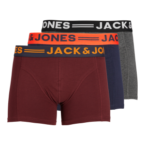 Jack & Jones Boxershorts JACLICHFIELD Trunks 3-pack Burgundy