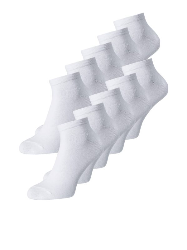 Jack & Jones Sneakersokken Heren JACDONGO 10-pack Wit-One size (41-46)