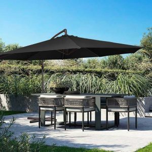 Luxe XXL Zweefparasol 3 Meter Zwart