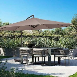 Luxe XXL Zweefparasol 3 Meter Taupe