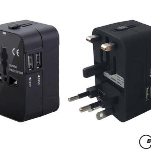 Benson Universele Reisstekker - 2 USB Poorten - Geschikt voor meer dan 150 landen