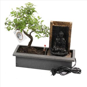 Bonsai Boompje Met Waterval Ornament - Buddha