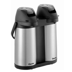Thermoskan met pomp RVS - 2 thermoskannen in 1 apparaat - 2 x 2L