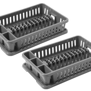 Hoffmans Afdruiprek - 37x46x8 cm - Grijs - 1+1 Gratis