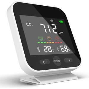 FlinQ CO2 Meter - Luchtkwaliteitmeter - CO2 Meter Binnen - Temperatuurmeting - Draagbaar