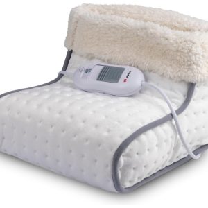 Alpina Elektrische Voetenwarmer - Elektrische Verwarming - 3 Warmtestanden - Wasbare Binnenhoes - 100 Watt - Wit