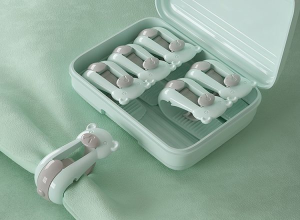 6-pack Stevige Dekbedclips - Met Handige Opbergbox - Groen