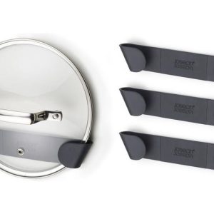 Joseph Joseph CupboardStore Keukenkast Organiser Pannendekselhouder - Kunststof - Set van 4 Stuks - Grijs