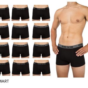 12-Pack Pierre Calvini Boxershorts-Zwart-XL