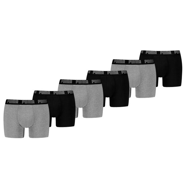 Puma Boxershorts Everyday Basic 6-pack Grey Melange / Black-M