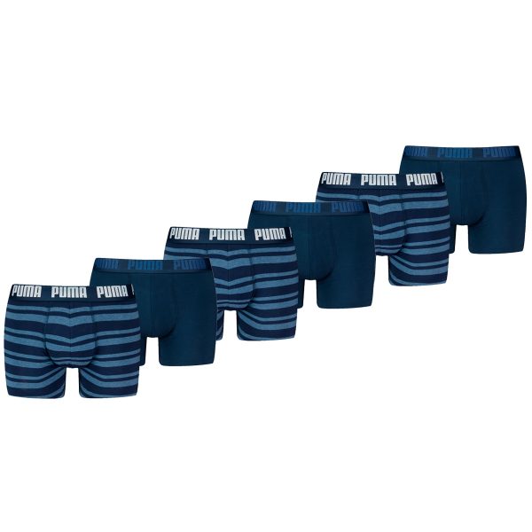 Puma Boxershorts Everyday Heritage Stripe 6-pack Denim-M