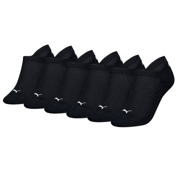 Puma Sneakersokken Dames Cushioned 6-pack Zwart-35/38