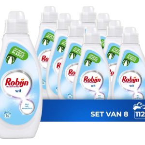 8x700ml Robijn Wasmiddel Wit
