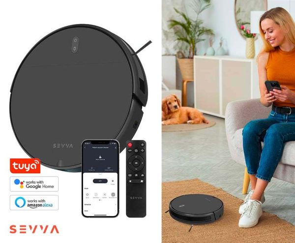 SEVVA® Robotstofzuiger Met Dweilfuntie En Oplaadstation
