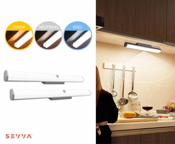 SEVVA® 2-Pack Draadloze Smart Sensor LED Light