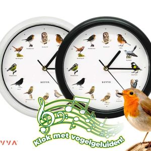 SEVVA® Wandklok Met Vogelgeluiden