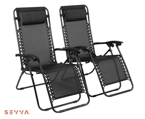 2-Pack SEVVA Zero Gravity Loungestoelen