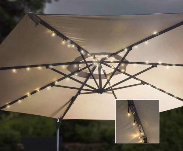 Solar Parasol Verlichting 72 LED&apos;s