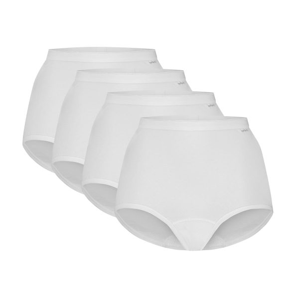 Ten Cate Basics Organic Cotton Stretch High Waist Slip 4-pack Wit-L