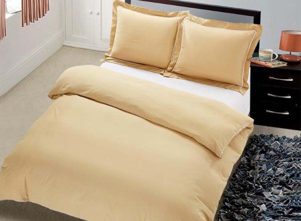Hotel Home Collection Dekbedovertrek London - 240 x 220 cm - Zand