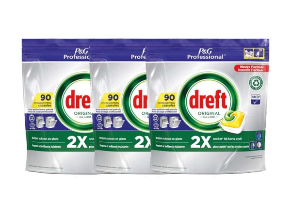 Dreft Original All in One Regular Vaatwastabletten - Lemon - 270 stuks