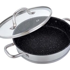 Michelino Ilias Hapjespan 28cm - RVS Pan - Geschikt voor alle warmtebronnen - Zilver