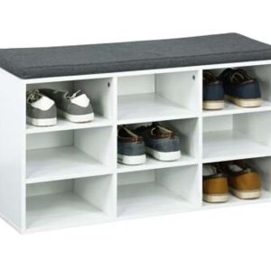 Hi Schoenenkast met zitvlak - 9 vakken - 84,5x29x48 cm
