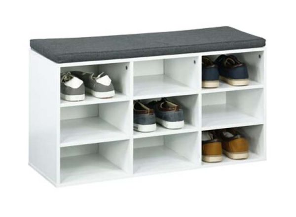 Hi Schoenenkast met zitvlak - 9 vakken - 84,5x29x48 cm
