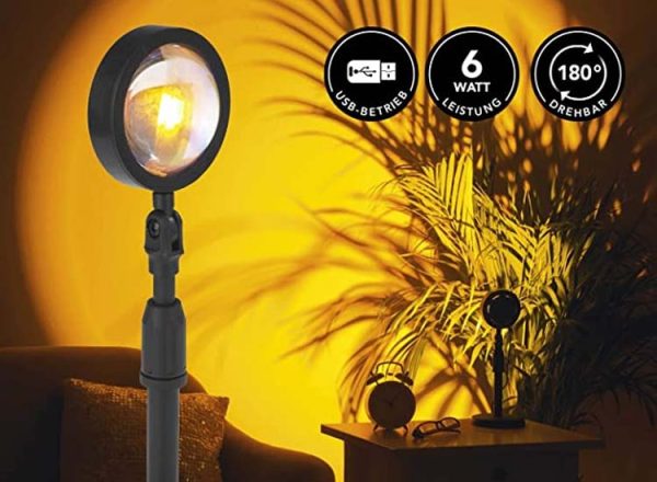 MAXXMEE LED zonsondergangslamp - Projectorlamp - Zwart