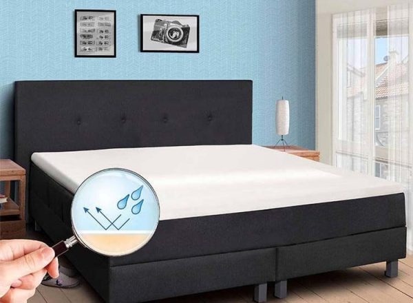 Zydante Swisstech Hotel Home topper & Hoeslaken in 1 - 90 x 200/220 x 12 cm - Wit