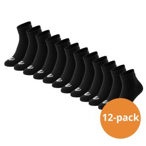 Vinnie-G Quartersokken 12-pack Zwart