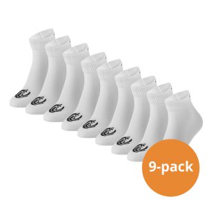 Vinnie-G Quartersokken 9-pack Wit-35/38