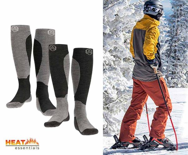 2-Pack Warme Wandel-/Skisokken Grijs