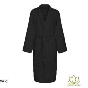 Wellness Zydante Badjas Van 100% Katoen-Zwart-S