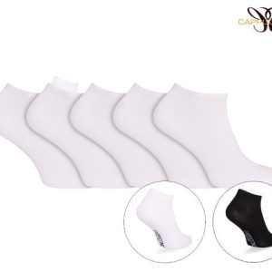 5-Pack Cappuccino Bamboo Sneakersokken