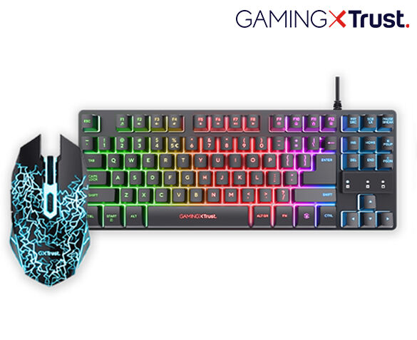 Trust Gaming Bundel met Toetsenbord en Draadloze Muis