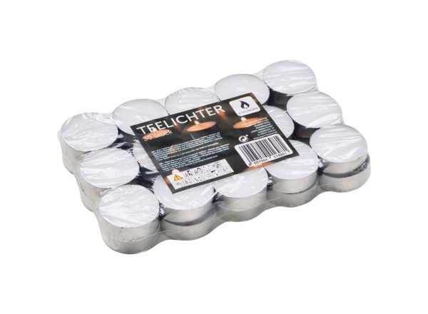 30 Theelichtjes - Ca. 4 Uur - Paraffinekaarsen