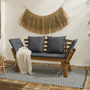Lifa Garden 2-in-1 Houten Tuinbank en Ligbed
