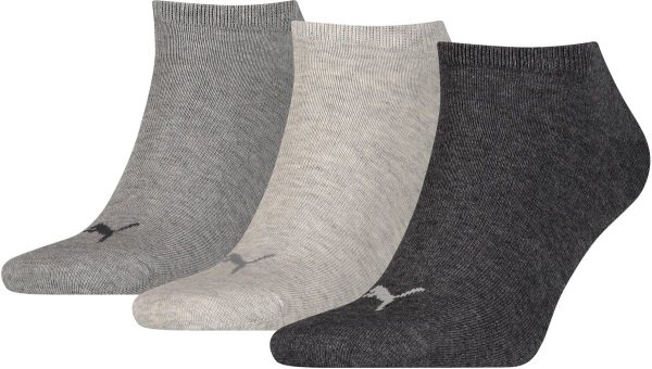 Puma Sneakersokken 3-Pack Antraciet Melange-39/42